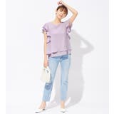 楊柳シフォン袖フリルブラウス | alotta | 詳細画像6 