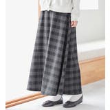 グレンチェック | 裏ファーフレアーマキシスカート | Viola e Viola