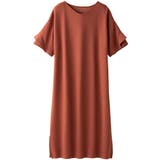 ブラウン | フリル袖Ｔシャツワンピース | alotta