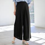 ブラック | 楽ちんきれい美脚ワイドパンツ | Viola e Viola
