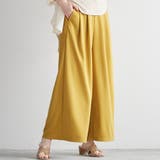 イエロー | 楽ちんきれい美脚ワイドパンツ | Viola e Viola