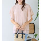 楊柳シフォンバンドカラーブラウス | alotta | 詳細画像7