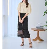 楊柳シフォンバンドカラーブラウス | alotta | 詳細画像15