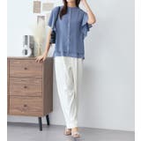 楊柳シフォンバンドカラーブラウス | alotta | 詳細画像20