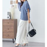 楊柳シフォンバンドカラーブラウス | alotta | 詳細画像21