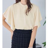 エクリュ | 楊柳シフォンバンドカラーブラウス | alotta