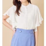 オフホワイト | 楊柳シフォンバンドカラーブラウス | alotta