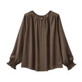 ブラウン | 前後2WAYギャザーブラウス | alotta