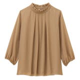 モカ | フリル衿シフォンタックブラウス | Viola e Viola