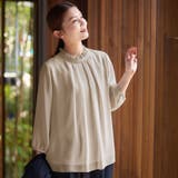 トープ | フリル衿シフォンタックブラウス | Viola e Viola