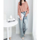 ボートネック×袖パールの上品トップス パール調ボタン付ミラノリブニット | alotta | 詳細画像35