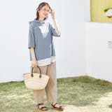 ラベンダーブルー | レイヤード風パーカーチュニック | Viola e Viola