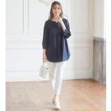 衿フェイク裾ラウンドチュニック | alotta | 詳細画像7 