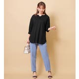 衿フェイク裾ラウンドチュニック | alotta | 詳細画像9 