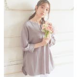 ラベンダーグレー | 衿フェイク裾ラウンドチュニック | alotta