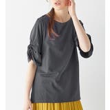 チャコール | 綿100%袖タックTシャツ | Viola e Viola