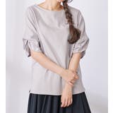 ラベンダーグレー | 綿100%袖タックTシャツ | Viola e Viola