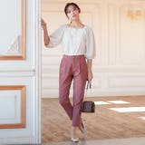 スモーキーピンク | 美脚ストレッチテーパードパンツ | alotta