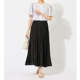 サテン素材ギャザーフレアースカート | alotta | 詳細画像20 