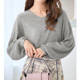 杢グレー | カシミヤタッチボリューム袖ニット | alotta