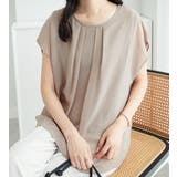 グレージュ | 機能付インナーシフォンブラウス | alotta
