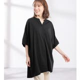 ブラック | スキッパーゆるドルマンチュニック | Viola e Viola
