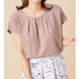 ピンク | メタルパーツ付タックブラウス | alotta