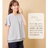 シフォンレイヤードVネックブラウス | alotta | 詳細画像2