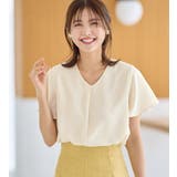 オフホワイト | シフォンレイヤードVネックブラウス | alotta