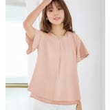 ピンク | シフォンレイヤードVネックブラウス | alotta