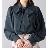 ネイビー | ボウタイデザインブラウス | alotta