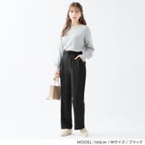 ブラック | 裾スリットストレートパンツ | alotta