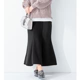 ブラック | 裏ファー切替マーメイドスカート      | alotta