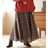 ふんわりチェック柄フレアーマキシスカート | Viola e Viola | 詳細画像5 
