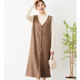 モカ | 前ボタンＶネックジャンパースカート | Viola e Viola