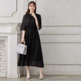 インナー付シャーリングシフォンワンピース | alotta | 詳細画像13 