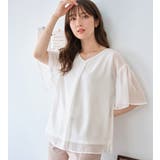 インナー付フレアー袖タックブラウス | alotta | 詳細画像21 