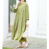 グリーン | さらっと羽織れるボタン使いワンピース | Viola e Viola