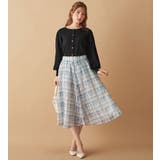 レースチェック柄フレアースカート | alotta | 詳細画像7 