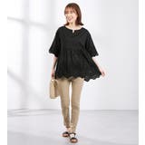 綿レースキーネックブラウス | Viola e Viola | 詳細画像7