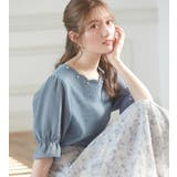 スカラップデザインキャンディー袖トップス | alotta | 詳細画像1