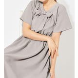 ボウタイデザイン5分袖ワンピース | alotta | 詳細画像1