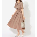 ボウタイデザイン5分袖ワンピース | alotta | 詳細画像7