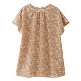 ベージュ花柄 | 小花柄ギャザーブラウス | alotta