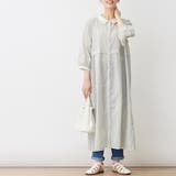 ブラック系ストライプ | クレリックデザインウエスト切替ワンピース | Viola e Viola