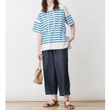 ブルー系 | 綿１００％ゆるパーカープルオーバー | Viola e Viola