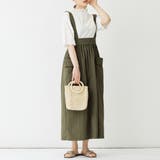 カーキ | ミリタリー風フレアージャンパースカート | Viola e Viola