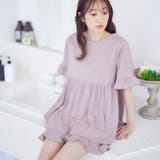 やわらかパイルギャザー切替トップス | alotta | 詳細画像3 