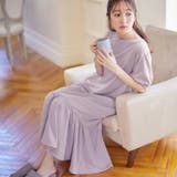 ライラック | やわらかパイル裾フリルワンピース | alotta