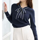 配色ボウタイニットトップス        | alotta | 詳細画像6 